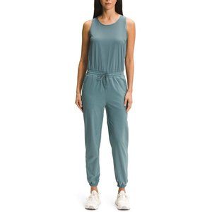 The North Face Women Elastic Waist Never Stop Wearing Jumpsuit Sz XL Goblin Blue